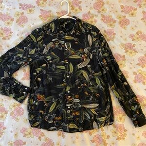 Floral Print Button-Up Shirt